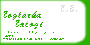 boglarka balogi business card